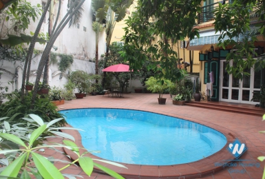 French villa with swimming pool for rent in Tay Ho, Hanoi